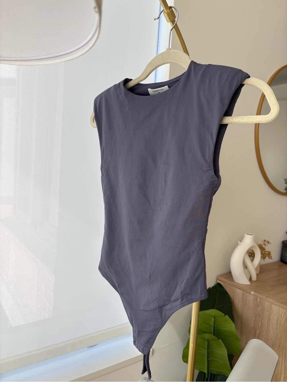 Aritzia Babaton Sleeveless Contour Bodysuit - Slate Gray